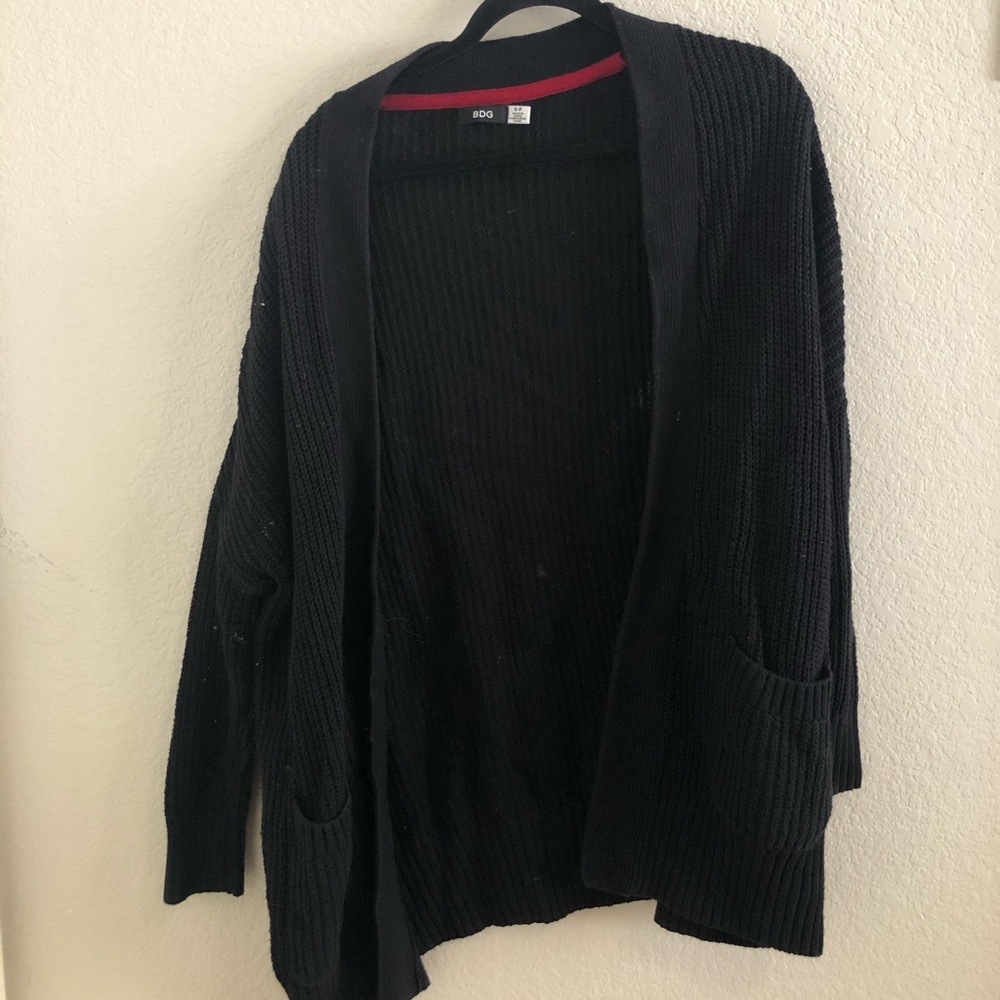 Black heavy winter cardigan